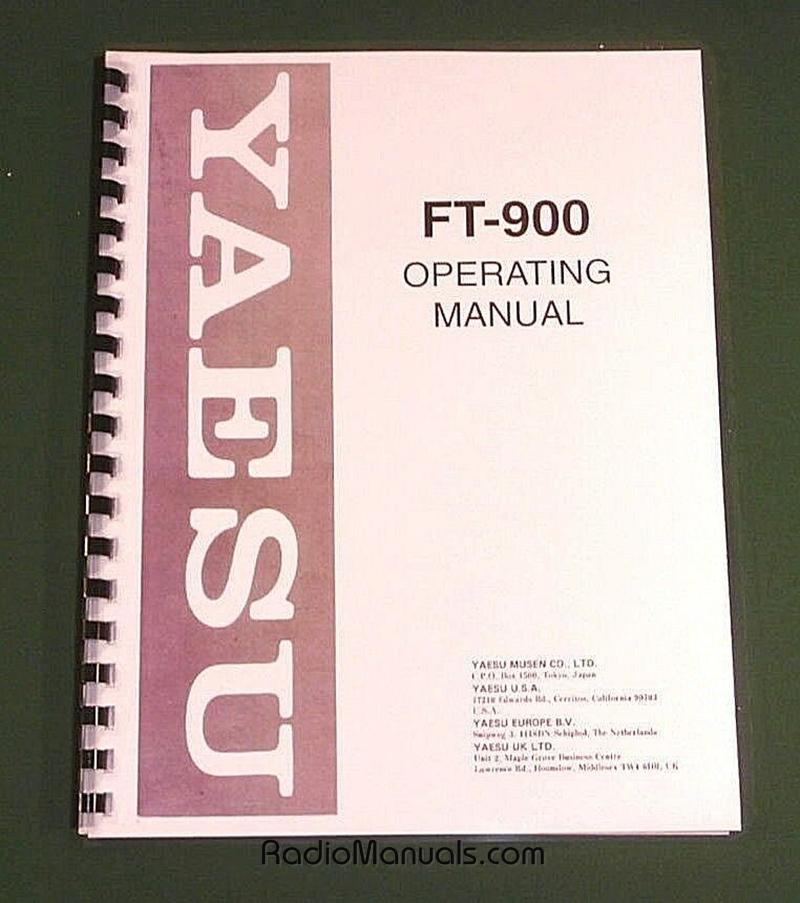 Yaesu FT-900 Instruction Manual - Click Image to Close